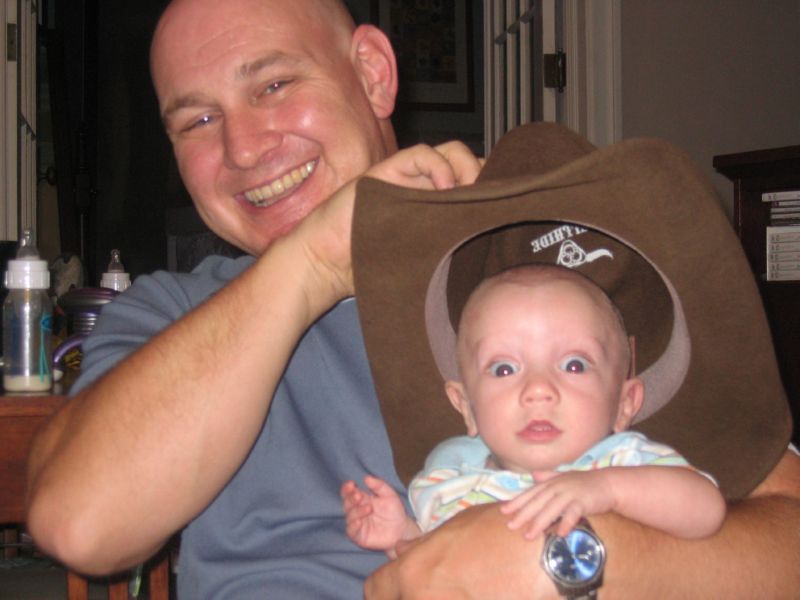 Daddy and surprised look from Sebi